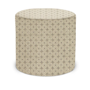 Indoor Pouf in Peter Dunham Textiles Sari in Ash