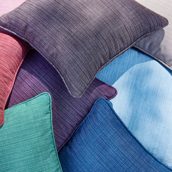 Peter Dunham Textiles Outdoor Canvas Woven in Plum Pillow