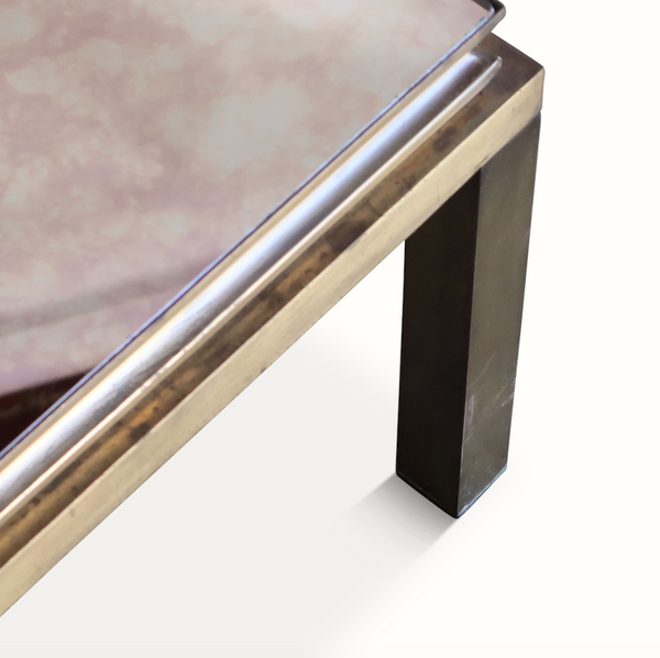 Brass & Smoked Mirror Coffee Table