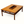Walnut coffee table with rectangular center serving tray and raised side rails