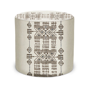 Indoor Pouf in Peter Dunham Textiles Sheba in Indigo