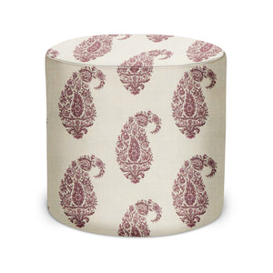 Indoor Pouf in Peter Dunham Textiles Shiraz in Pasha/Natural