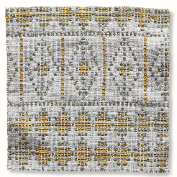 Peter Dunham Textiles Outdoor Souk in Gold/Sage Pillow