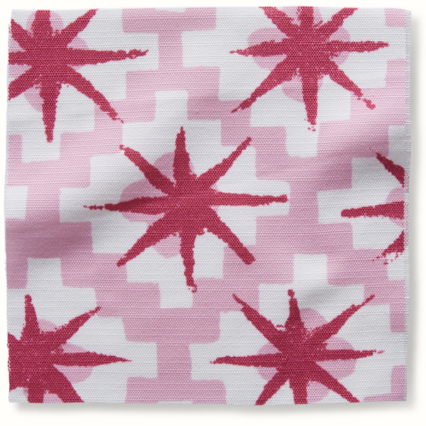 Peter Dunham Textiles Outdoor Starburst in Raspberry/Pink Pillow