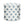 Indoor pouf with indigo star pattern on white fabric, round cushioned top