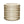 Indoor cylindrical pouf in stone tan woven fabric with white horizontal geometric stripes