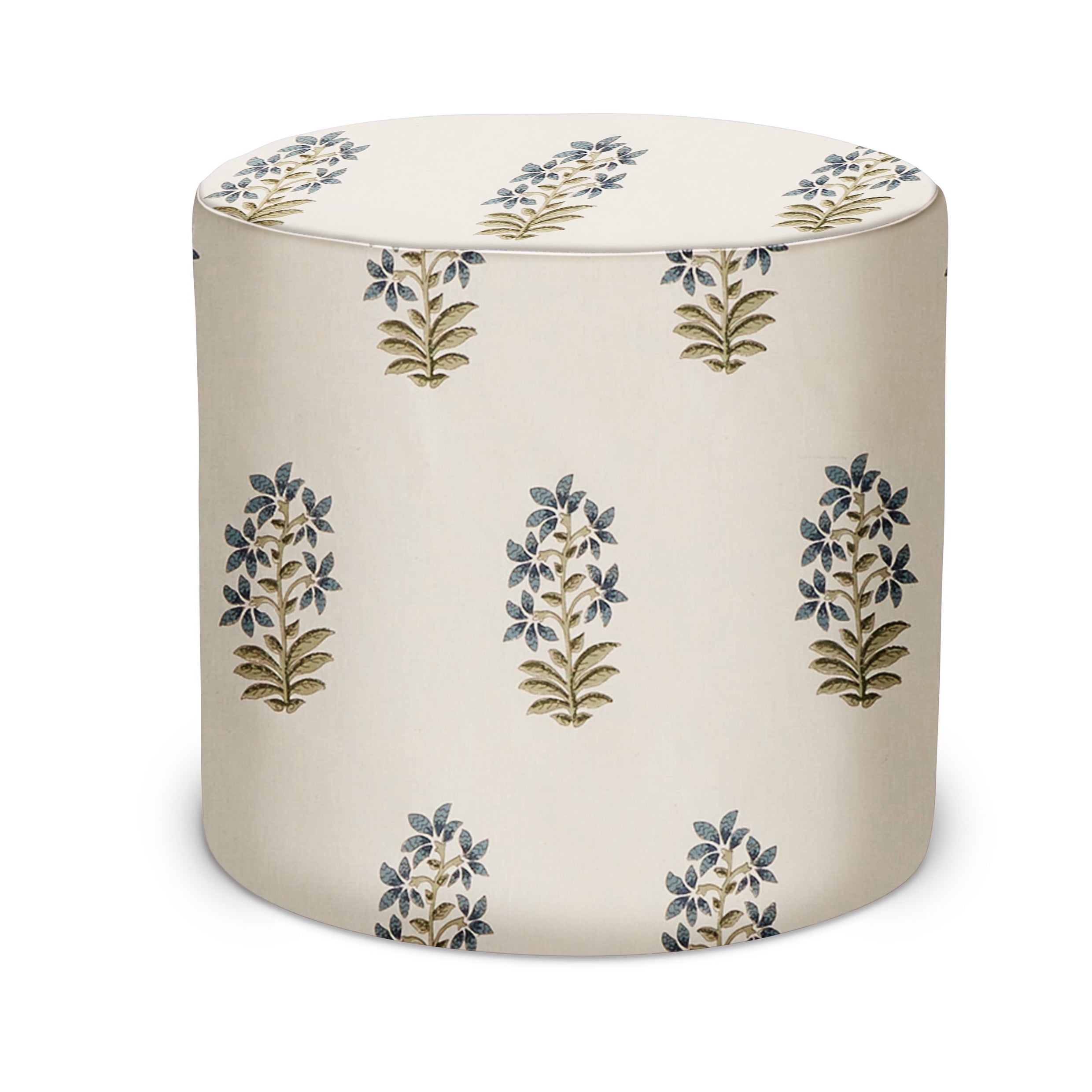 Indoor Pouf in Peter Dunham Textiles Udaipur in Blue