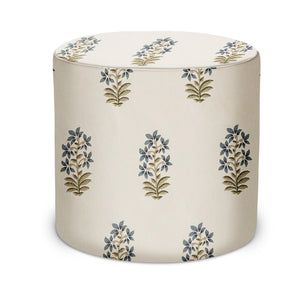 Indoor Pouf in Peter Dunham Textiles Udaipur in Blue