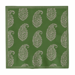 Peter Dunham + Hudson Grace Kashmir and Fig Leaf Cocktail Napkins, Set of 50