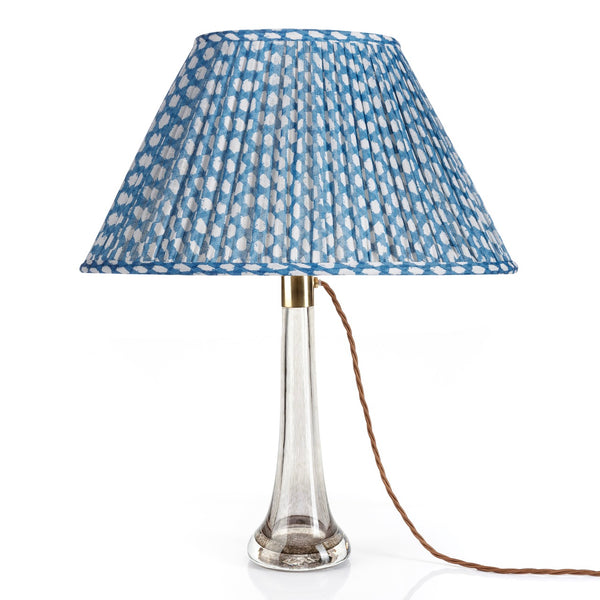 Fermoie Lampshade in Blue Wicker