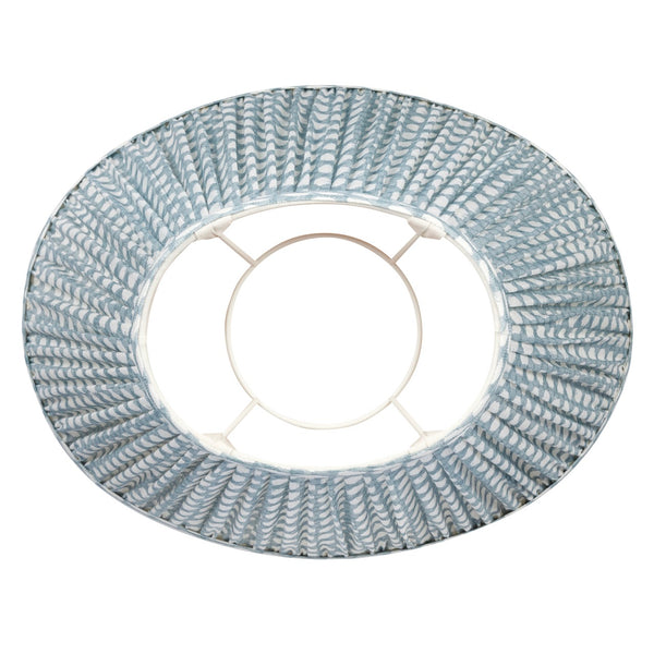 Fermoie Lampshade in Light Blue Wicker