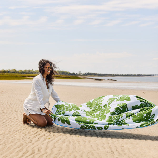 Fig Leaf Beach Towel - Weezie x Peter Dunham