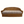 Wicker sofa with striped cushion, tan-brown frame and multicolor striped upholstery