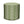 Round indoor pouf ottoman in green with white wavy stripe pattern, fabric cover