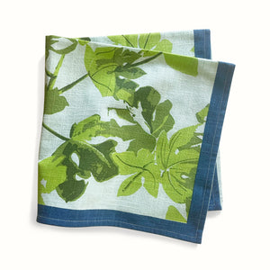 Peter Dunham + Hudson Grace Green Fig Leaf Printed Napkin