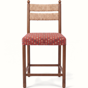Isabella Rush Back/Upholstered Seat Counter Stool