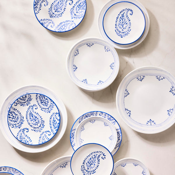 Peter Dunham + Hudson Grace Blue Kashmir Painted Paisley Salad Plate
