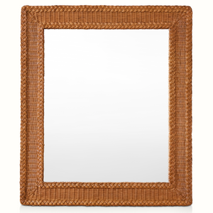 Rectangular Wicker Mirror