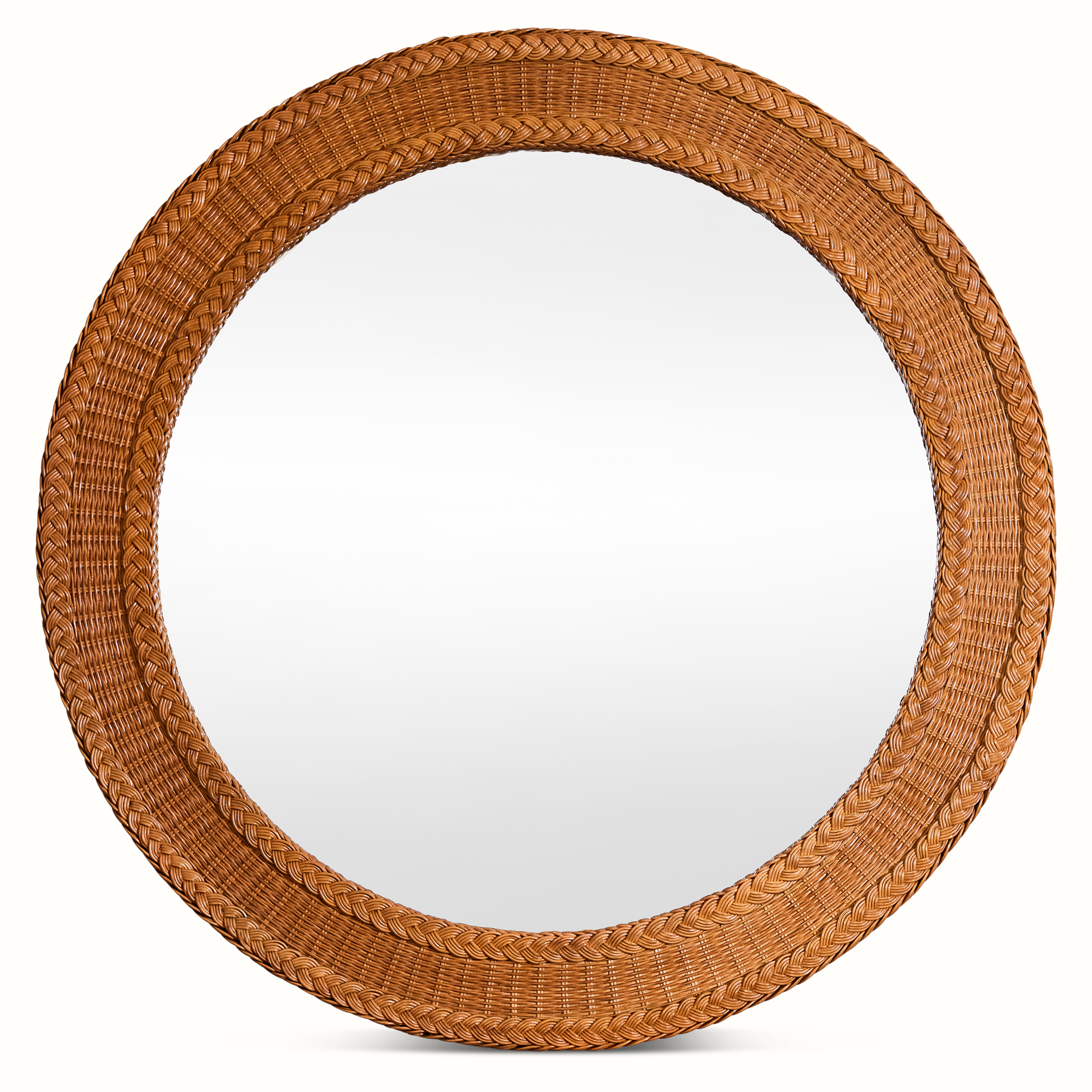 Round Wicker Mirror