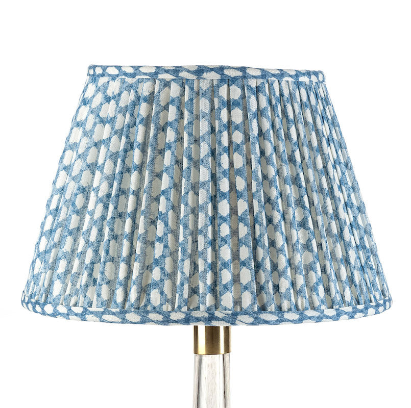 Fermoie Lampshade in Blue Wicker