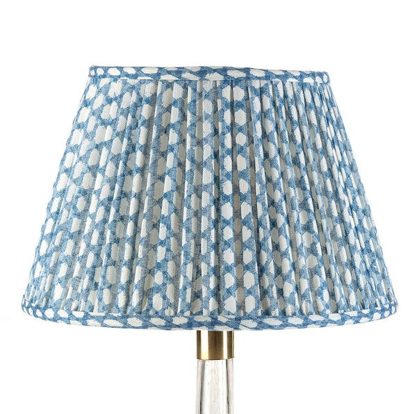 Fermoie Lampshade in Blue Wicker