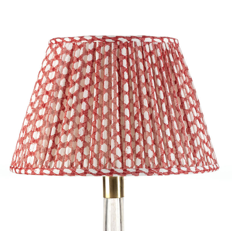 Fermoie Lampshade in Red Wicker