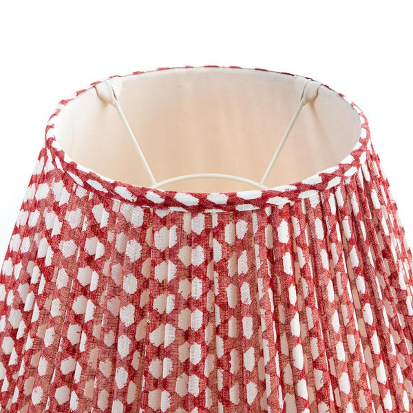 Fermoie Lampshade in Red Wicker