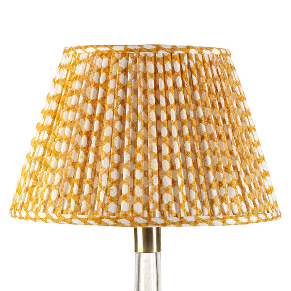 Fermoie Lampshade in Yellow Wicker