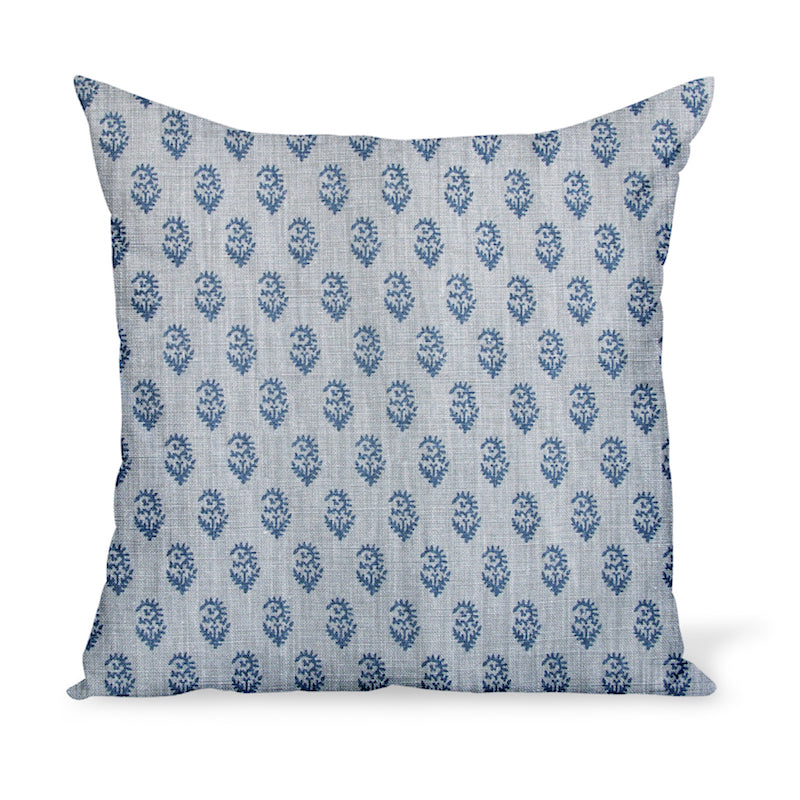 Peter Dunham Textiles Rajmata Tonal in Mist/Indigo Pillow