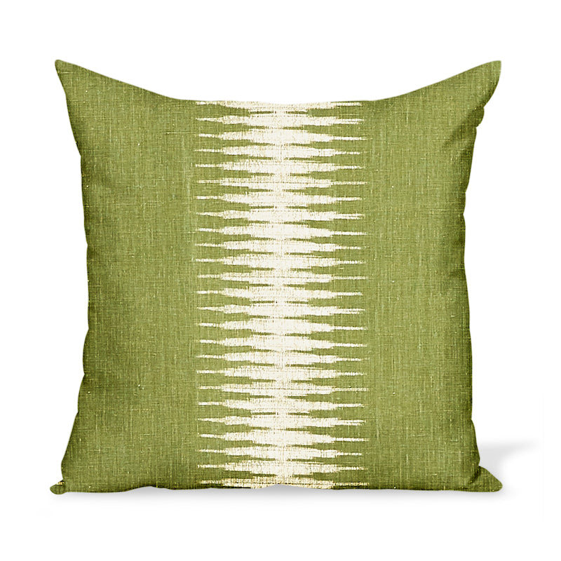 Peter Dunham Textiles Ikat in Olive Pillow