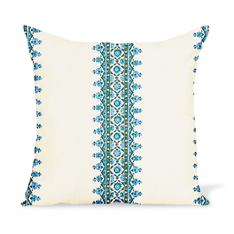 Peter Dunham Textiles Isfahan Stripe in Blue/Green Pillow