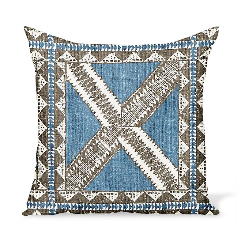 Peter Dunham Textiles Zulu in Indigo Pillow
