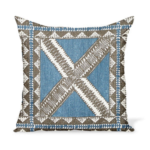 Peter Dunham Textiles Zulu in Indigo Pillow
