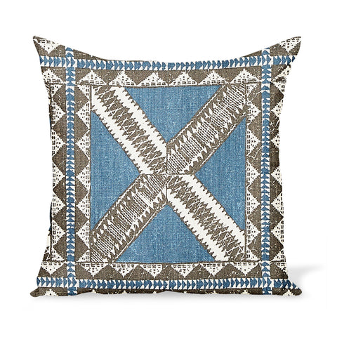 Peter Dunham Textiles Zulu in Indigo Pillow