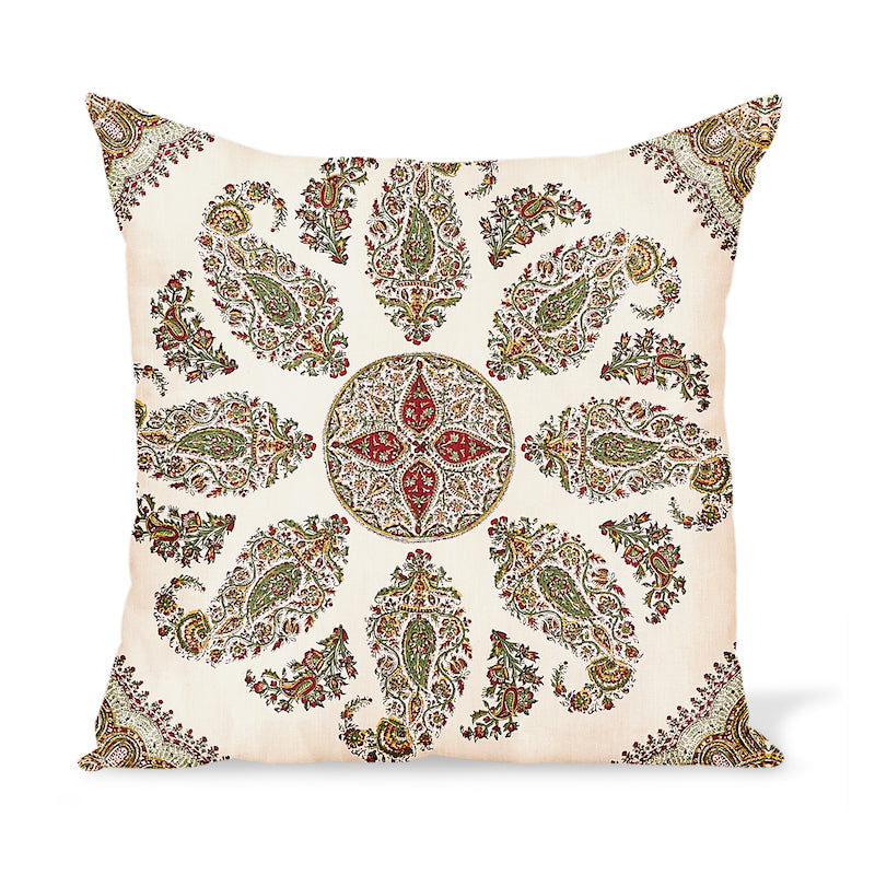 Peter Dunham Textiles Samarkand in Red/Green Pillow