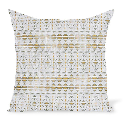 Peter Dunham Textiles Outdoor Souk in Gold/Sage Pillow