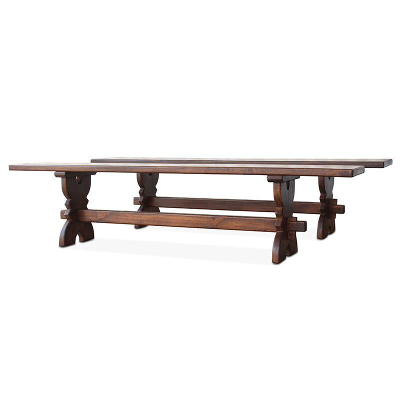 Vintage French Walnut Bench
