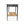 Black console table with woven paper rush seat shelf and carved side posts.