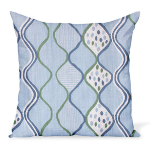 Peter Dunham Textiles Baltic Wave in Blue/Green Pillow