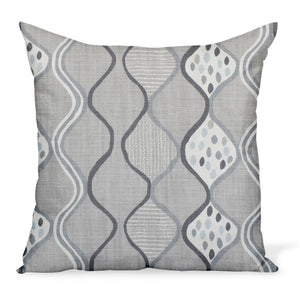 Peter Dunham Textiles Baltic Wave in Ash/Charcoal Pillow
