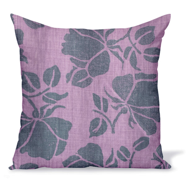 A charming, modern rose print on linen  by Peter Dunham Textiles makes this decorative pillow or cushion, available in a variety of sizes.